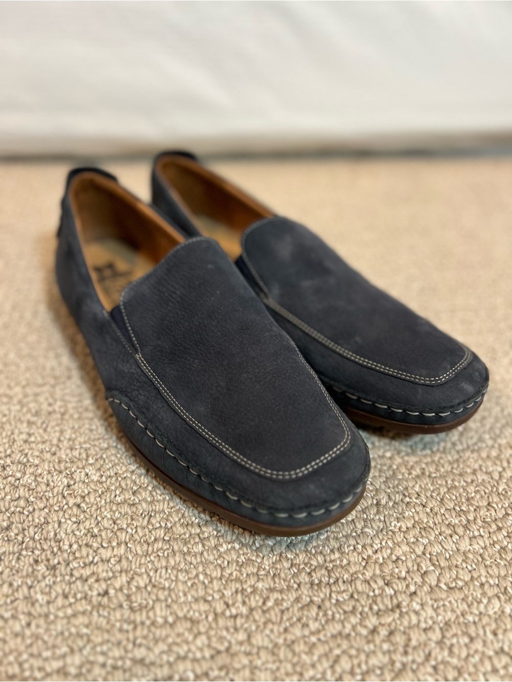 Mephisto Edlef Cool-Air Driving Loafer Shoe Men 12 Moccasins Blue Suede Leather - Picture 6 of 15